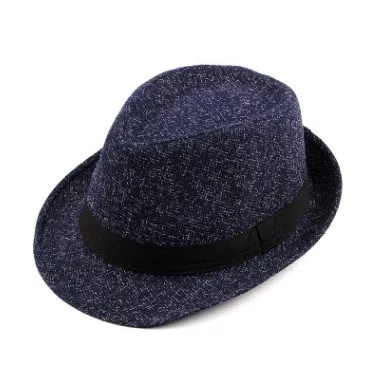 SILOQIN Тренд Осень Зима федоры для мужчин и женщин модный бренд Sombrero Панамы Досуг вечерние джентльмен женская шляпа Кепка - Цвет: Navy Blue