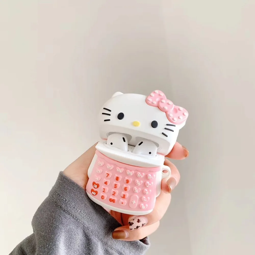 Мягкий силиконовый чехол с рисунком hello kitty для Apple Airpods, чехол для Airpods pro, чехол с Bluetooth, чехол для наушников
