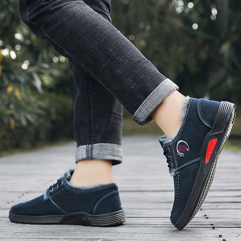 Men's Casual Shoes Loafers Sneakers for Men 2021 New Fashion Mans Canvas Loafers Shoes Zapatos Casuales Hombres Men Warm Shoes