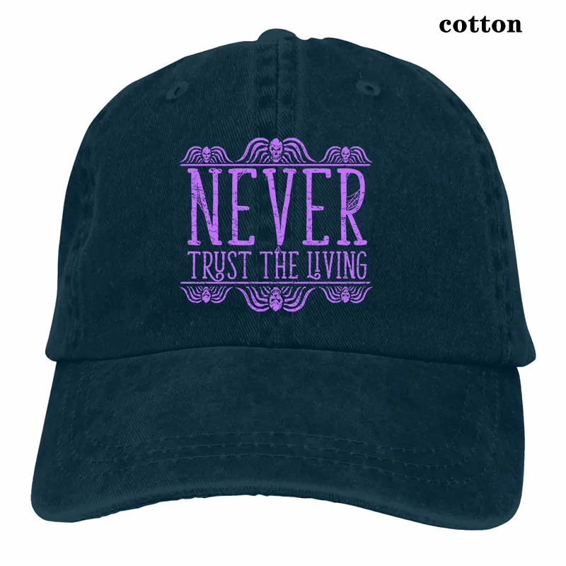Never Trust-бейсбольная кепка Burton Beetlejuice с цитатой для мужчин и женщин, Кепка для водителя грузовика, модная Регулируемая Кепка - Цвет: 3-Navy