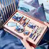 Makeup Cosmetic Set Oriental Beauty Lotus Pond Moonlight Gift Box Velvet Lipstick Ivory Concealer Eye Shadow Setting Powder 1