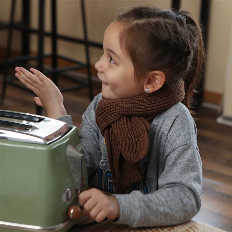 baby scarf Cute Boys Girls Baby Kid Fashion Knitted Scarf Autumn Winter Warm Solid Scarf #4S12 (1)