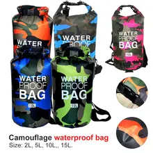 Портативный Дрифтинг Дайвинг ПВХ Пешие прогулки сумка 2L Открытый Камуфляж Водонепроницаемый сухой мешок