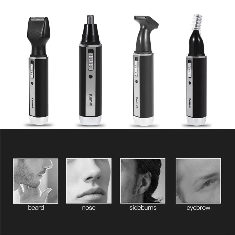 Волосы Kemei машинки для стрижки мужчин электрический триммер для бритья носа для волос безопасный для ухода за лицом для бритья Триммер для носа тример 1