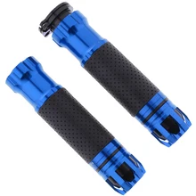 MagiDeal мотоцикл Нескользящие металлический руль Грипсы для 7/8 дюймов синий