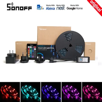 

SONOFF L1 Wifi LED RGB Light Strip For eWelink APP Dimmable Waterproof Flexible Smart Home Compatible with Alexa Google Home