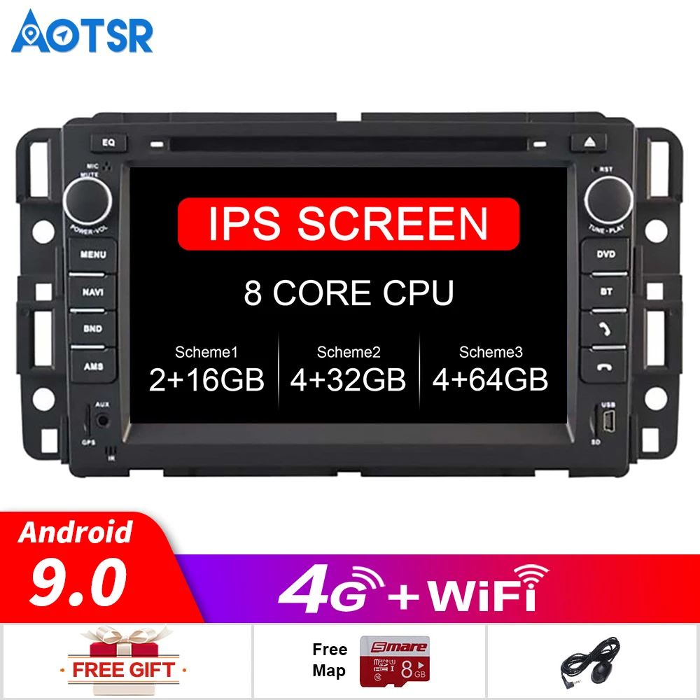 Android 9 0 автомобильный dvd мультимедийный плеер головное устройство для GMC Yukon Tahoe
