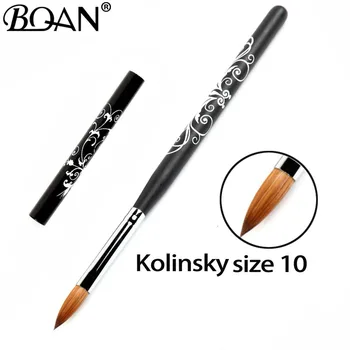 

BQAN 2#8#10# Kolinsky Nail Art Brush Wooden Handle Flower Carving Coating Painting Acrylic Liquid Powder DIY Drawing Pen