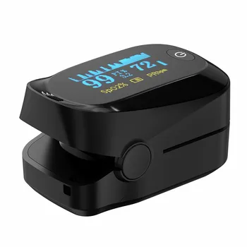 

Fingertip Oximeter Blood Oxygen Saturation Monitor Black 0.96 inch Black Blood Oxygen Saturation Meter Finger Monitor Health