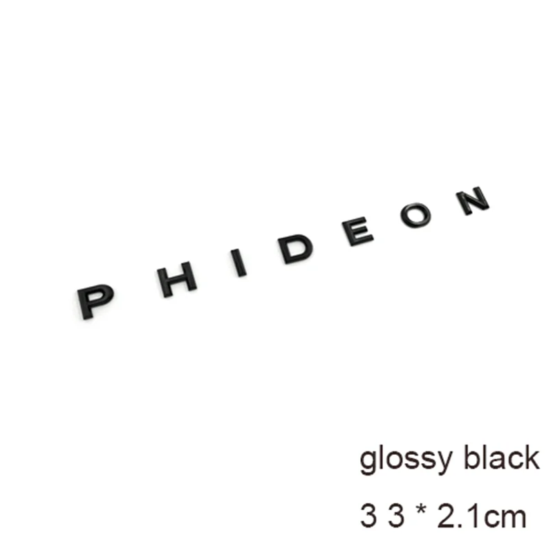 3D шрифт буквы Эмблема для автомобиля PHIDEON Стайлинг переоборудование Средний багажник логотип значок наклейка хром матовый черный глянцевый черный