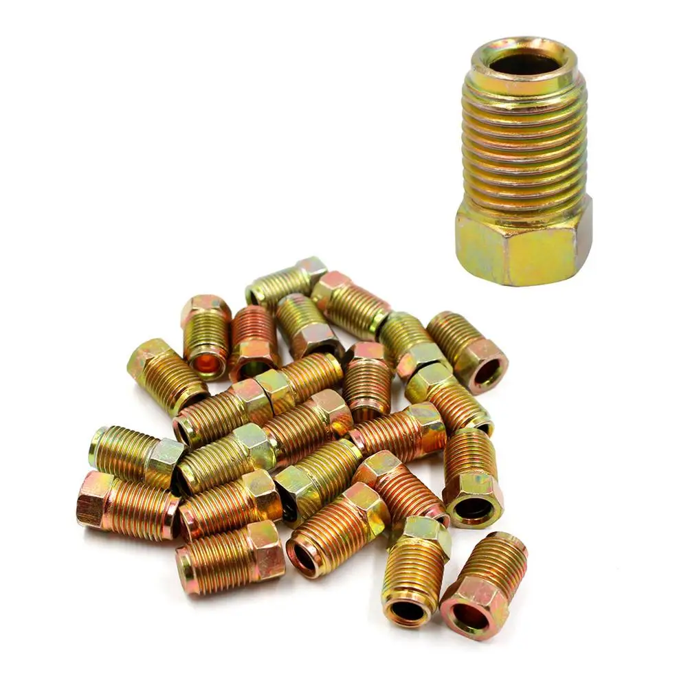 Brake Line Fittings 3/8 Inch 24 Threads Brake Line Fittings Assortment For 3/16 Inch Tube Pack