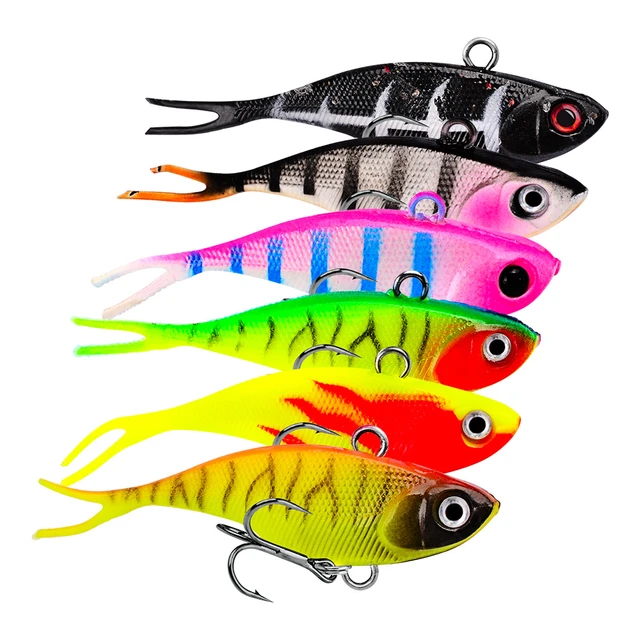 6.8cm Soft Plastic Vibe Lures 60mm Vib Vibes Blade trazo transam