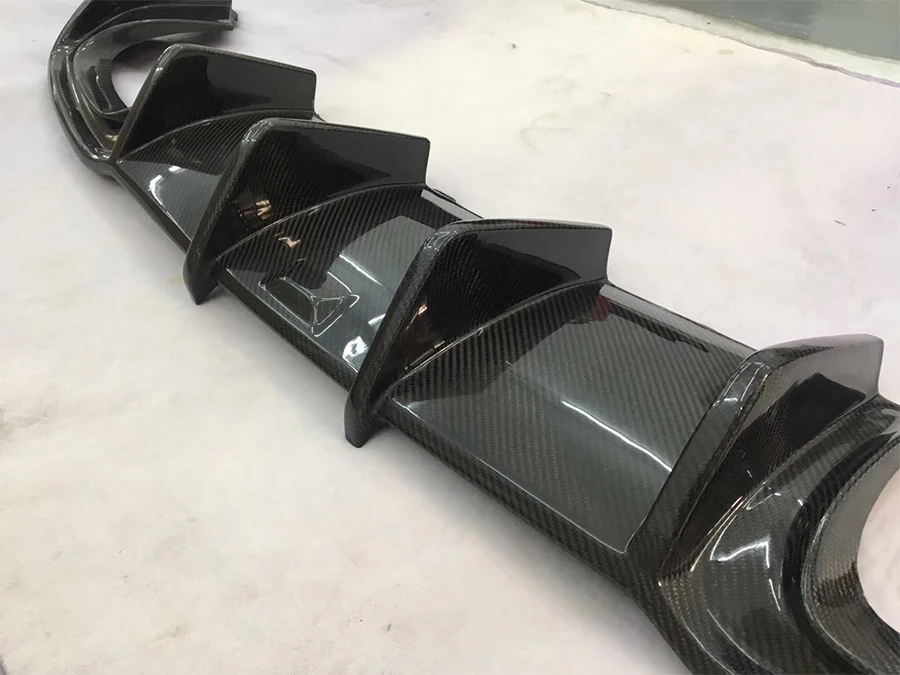 For 2019Audi A3 S3 Rear Bumper Lip Spoiler Diffuser Carbon Fiber Bodykit Bumper Apron Protector Cover
