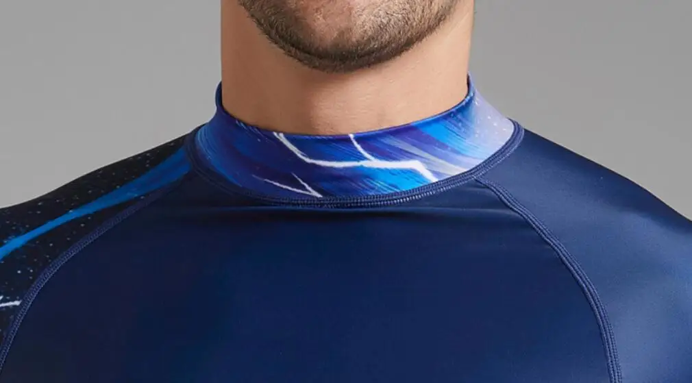 Men's UV Sun Protection Long Sleeve Top Shirts Skins Tee Compression Base Layer Dry-Fit Compression Gym Trainning Shirt 3XL
