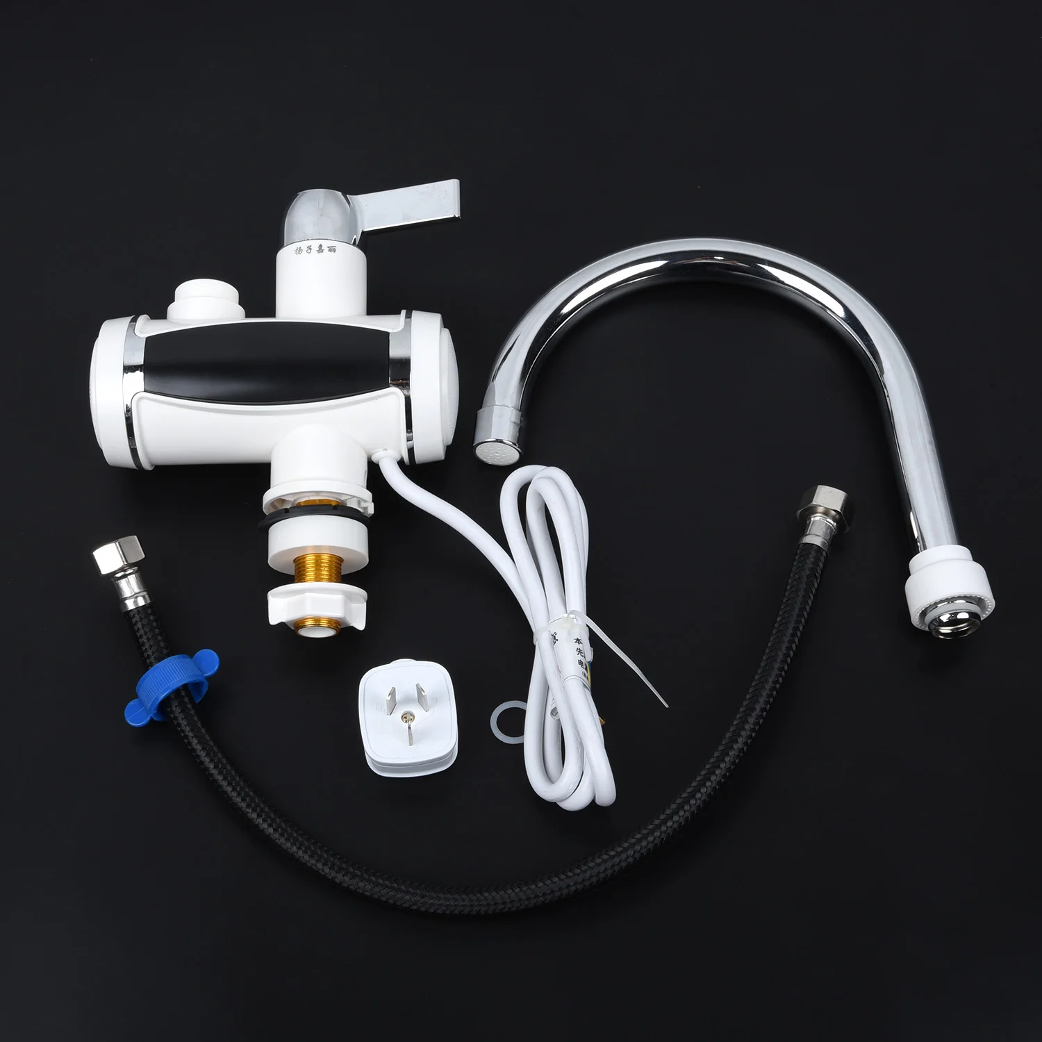 

Kitchen Electric Faucet Tap Instant Hot Water Heater 360 Degree Stainless Steel