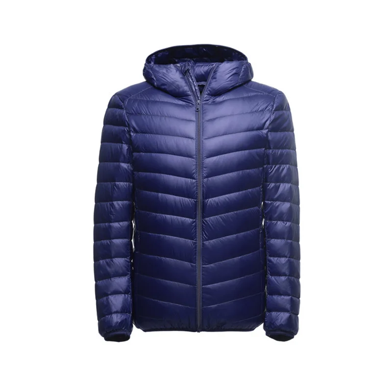 Men Down Jacket Autumn winter Ultra Lightweight Packable 90% Windproof Hooded Waterproof Down Coat Large Size Men Jackets