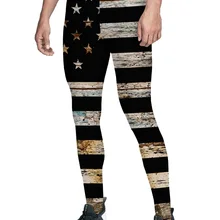 Американский флаг на винтажном деревянном доске брюки мужские леггинсы контроль животика модные вечерние с животным принтом компрессионные износостойкие дышащие