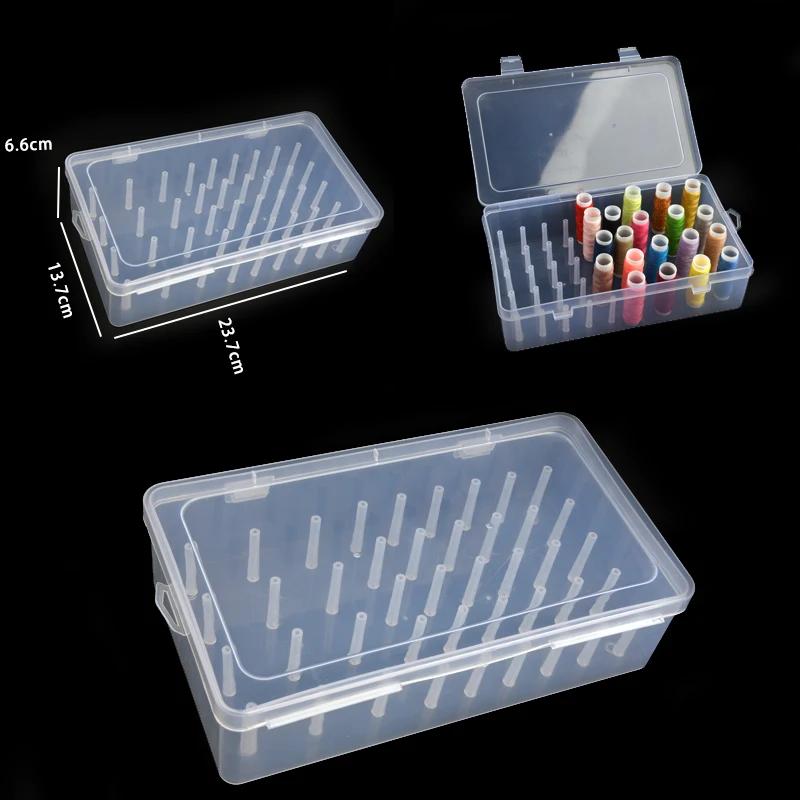 42 Pieces Spools Bobbin Carrying Case Container Holder Craft Spool Organizing Case Sewing Storage Sewing Thread Storage Box