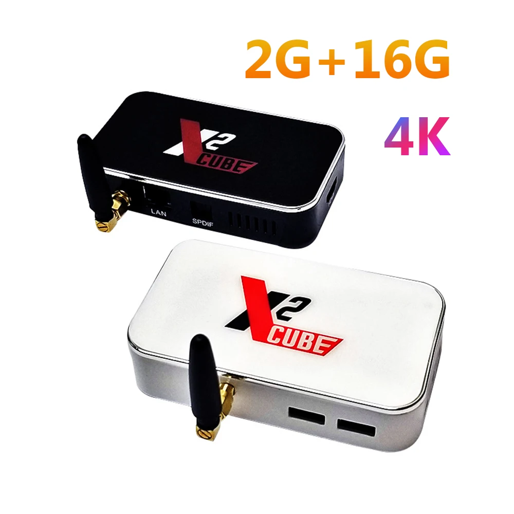 ТВ приставка X2 CUBE Smart на Android 9 0 сетевая 16 ГБ 2 4 ГГц 5G Wi Fi 1000 м Bluetooth 4K HD