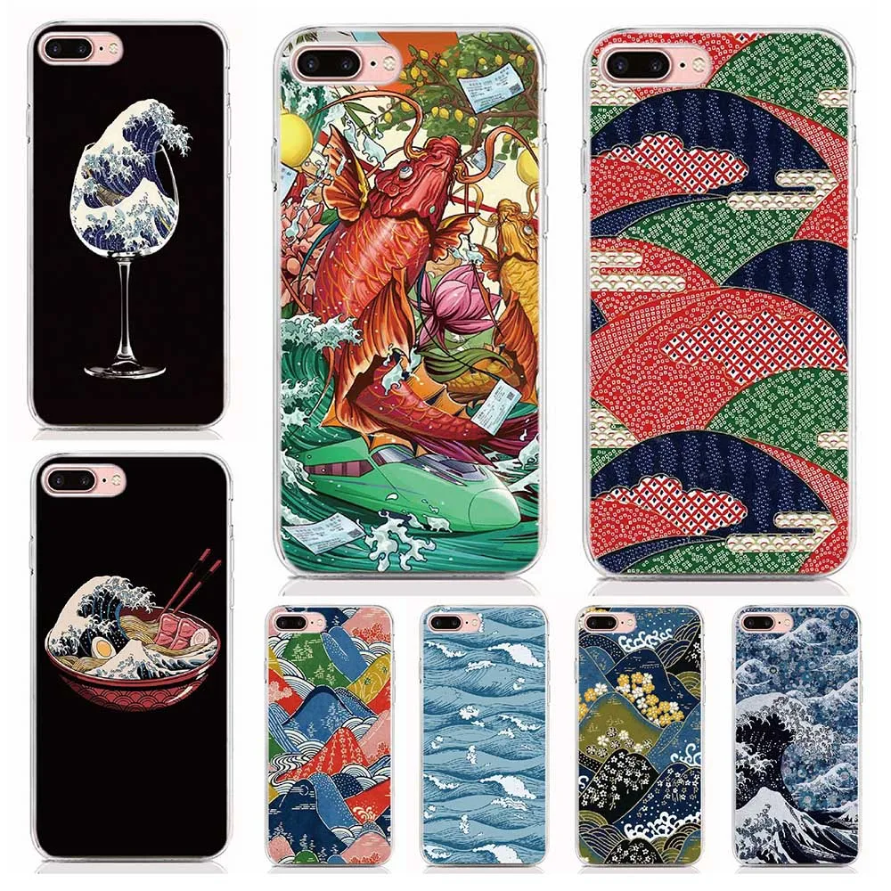 For ZTE Blade 20 A5 A7 2020 A7S L7 A320 V8 Mini Lite V7 Max A520 Soft Tpu Case Print Japanese Art Cover Shell Phone Cases | Мобильные