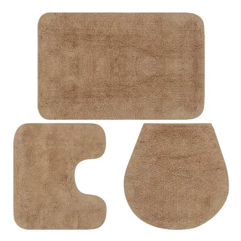 

3pcs Bathroom shower Mat Set Toilet Non-slip Mat rug for bathroom Carpet Anti-static Water Absorbent Toilet Lid Cover Decoration
