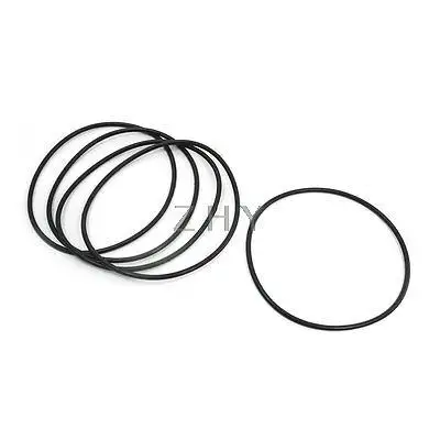 

5pcs 130mm Outside Dia 4mm Cross Section Industrial Rubber O Rings Seals