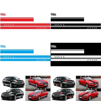 

Universal Car Styling Auto DIY Car Stickers Full Auto Body Decals Vinyl Side Long Stripe Waterproof Self Adhesive Stickers