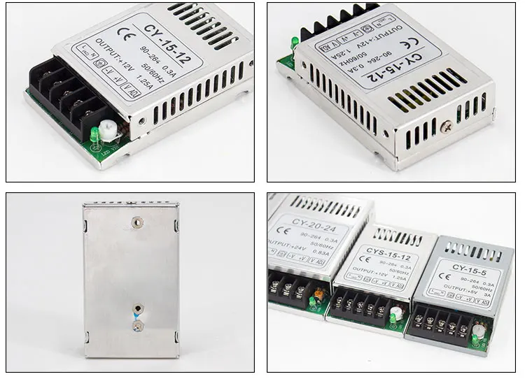 Горячая одиночный выход питания 15 Вт мини-размер smps 220vac к 5vdc 12vdc 24vdc конвертер