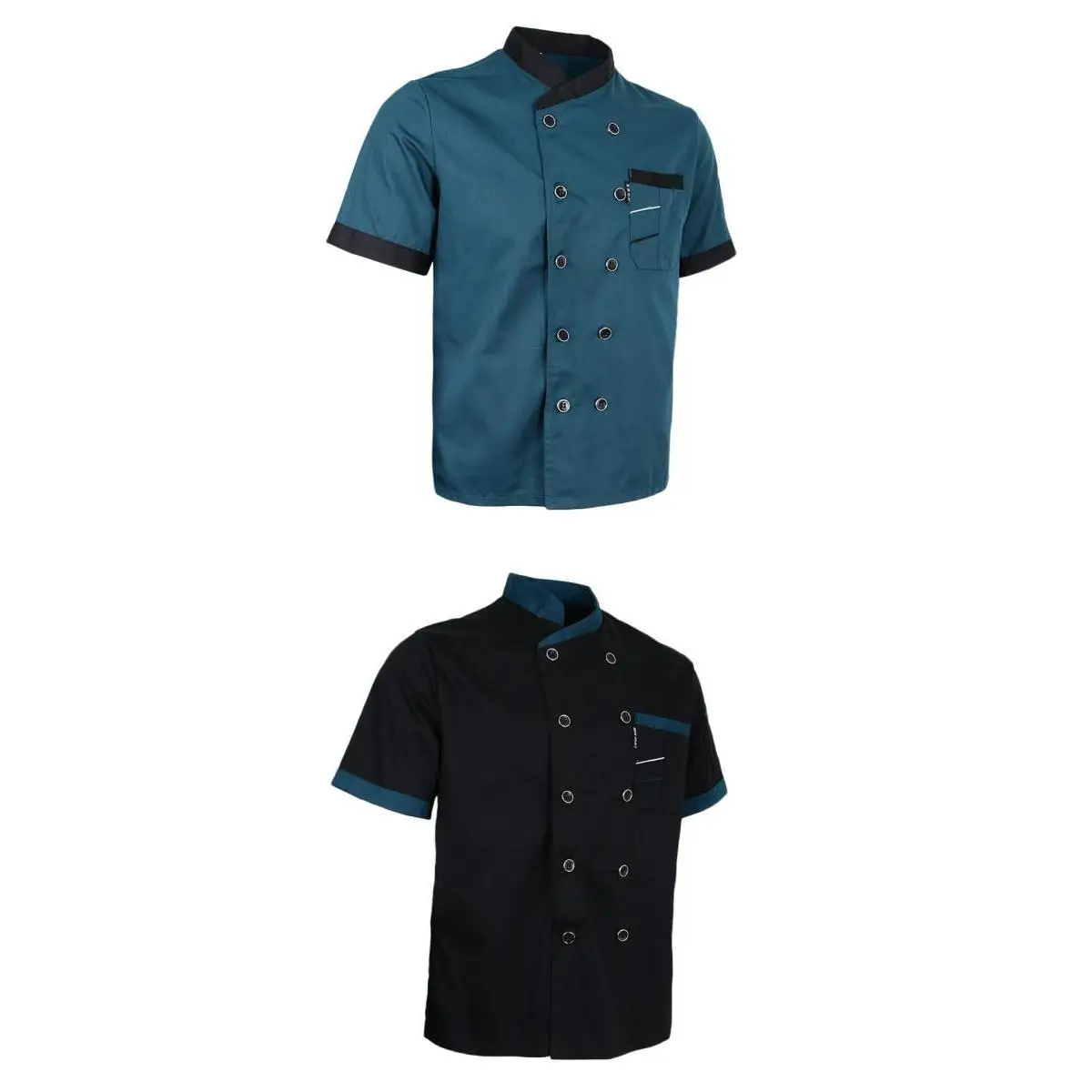 2 шт повара КУРТКА ПАЛЬТО отель кухня Униформа Спецодежда с коротким рукавом Chefwear