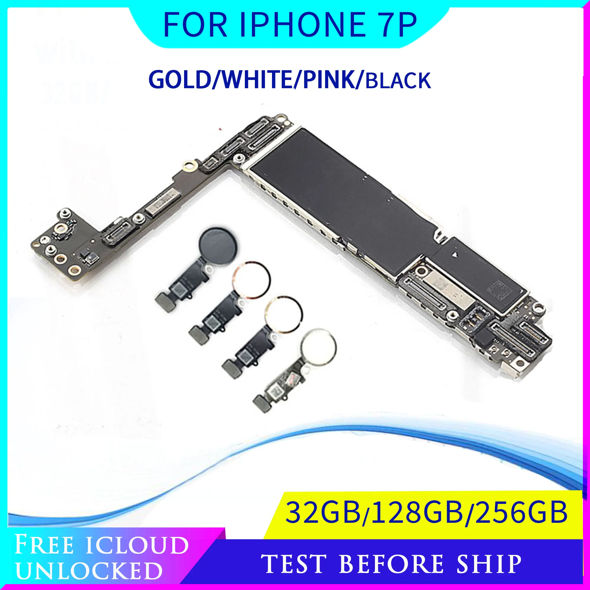 Carte Mere 32 Go 128 Go 256 Go Pour Iphone 7 Plus Avec Sans Touch Id Avec Icloud Libre Aliexpress