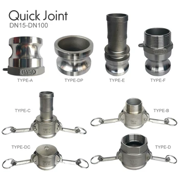 

316 / 304 stainless steel pipe quick joint simple 4 min-4 in. type A-F Internal and external screw thread DN15-DN100