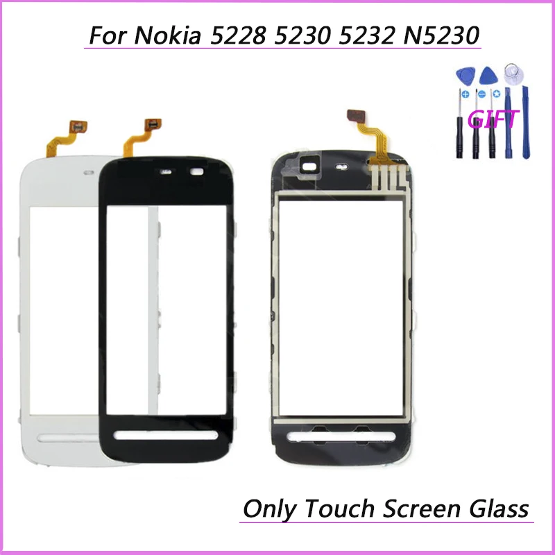 Новинка для Nokia 5228 5230 5232 5233 5235 5236 N5230 Сенсорное стекло Переднее дигитайзер панель