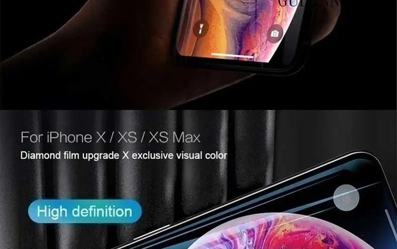 200D изогнутое защитное закаленное стекло для iPhone X XR XS 11 Pro Xs Max Защитная пленка для экрана на iPhone 6S 7 8 Plus X стеклянная пленка