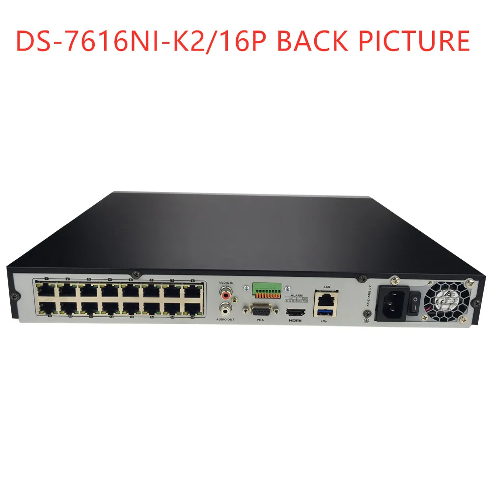 Hikvision DS-7608NI-K2/8 P DS-7616NI-K2/16 P 8CH/16CH 4K NVR 2SATA с 8/16POE портами встроенный Plug& Play 4K NVR