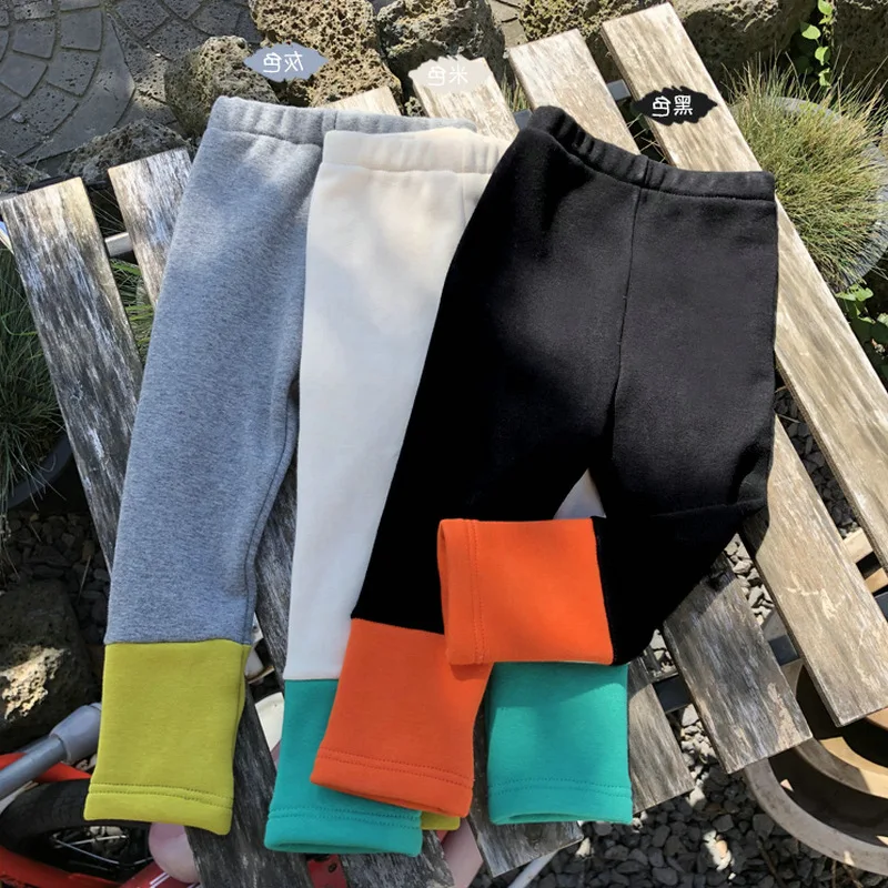 Mihkalev/Детские леггинсы для девочек; осенне-зимние штаны для маленьких девочек утепленные кашемировые леггинсы для детей 2-8 лет детские брюки