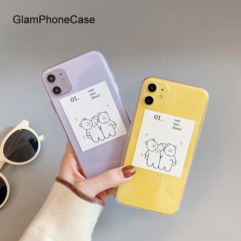 Чехол для телефона GlamPhone чехол с мишкой iPhone11Pro/Max X XS Max XR мягкий силиконовый iPhone11 7 8