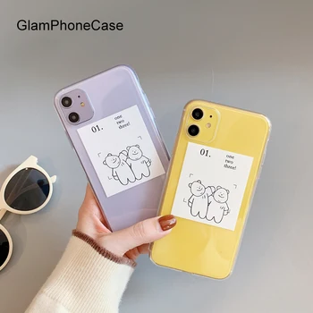 

GlamPhoneCase Embracing Bear Phone Case For iPhone11Pro/Max X XS Max XR Soft Silicone Cover For iPhone11 7 8 6 6s Plus Case