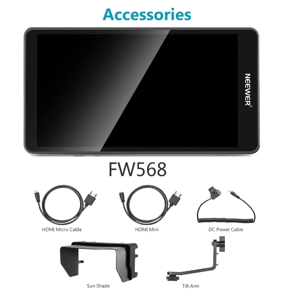 Neewer FW568 5,5-дюймовый полевой монитор камеры с 4K HDMI 8,4 В пост
