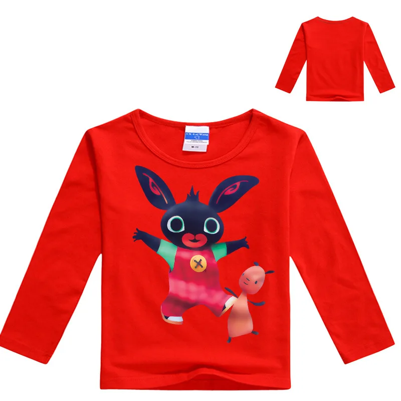 color 4 2-16Years Bing Bung Rabbit Costume Girls Long Sleeve Tops Boy T Shirts for Children Cartoon T Shirt Teenagers Kids Clothing Nova - Цвет: color 4