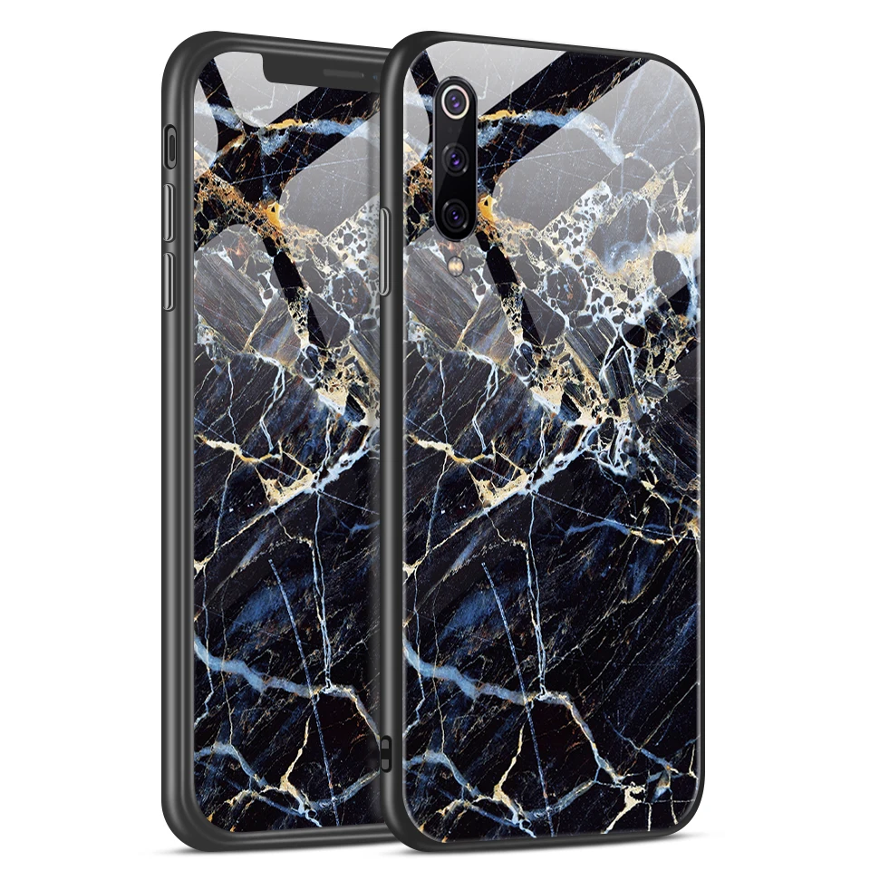 W302 Для Xiao mi 9/9 SE Модный чехол из закаленного стекла ТПУ для задней защиты Xiaomi mi 9se Роскошные противоударные мягкие чехлы для телефонов - Цвет: W302
