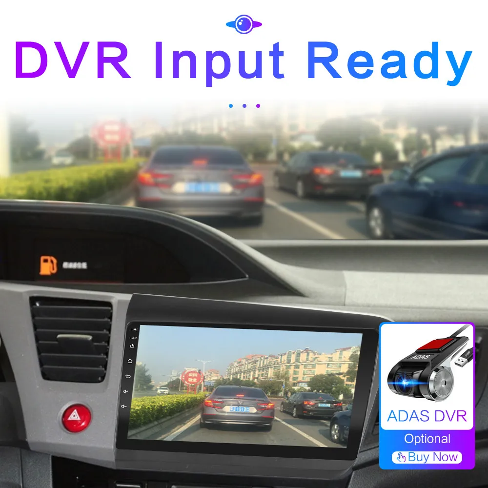 Автомагнитола 2 din для Honda Civic 2012 2013 2014 2015 Android 9 0 4 Гб + 64 ГБ DSP ips мультимедийный