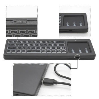 

Smart Wireless Keyboard Touch Pad Keyboard Multi-Touch Backlit Touch Keyboard Black Can Be Used For TV Remote Control, Projector
