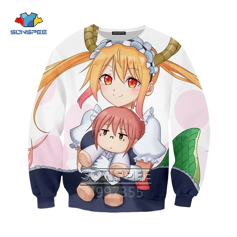 SONSPEE Miss Kobayashi's Dragon Maid/Детский свитер с 3d принтом детская одежда для мальчиков и девочек-подростков Топы, пуловер с длинными рукавами SW132