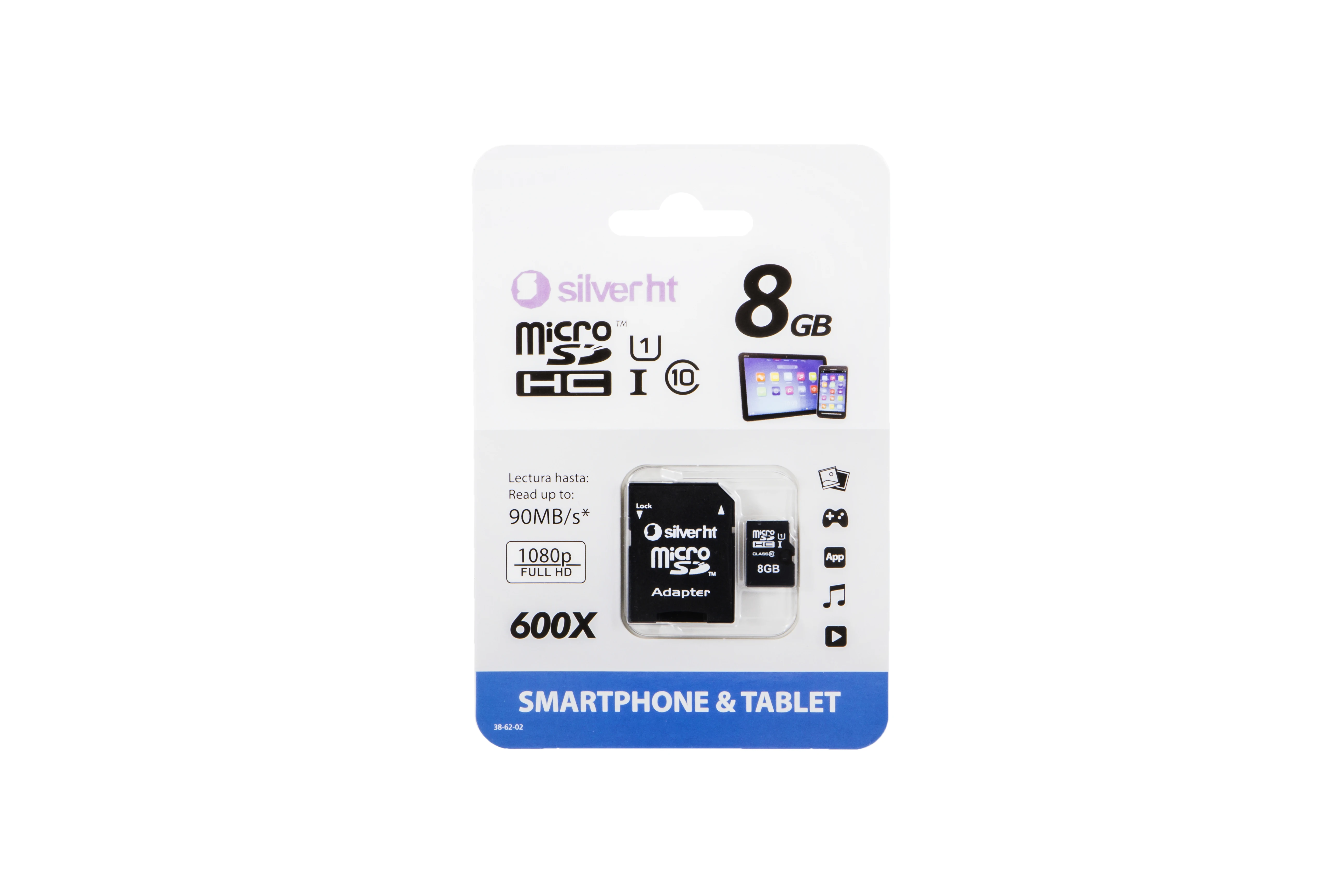 8 GB SilverHT NANOHOOP Premium SDHC-Speicherkarte 