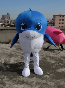 

Dolphin Fish Mascot Costume Suit Cosplay Party Game Fancy Dress Outfits Promotion Carnival Halloween Xmas Easter Adults Parade #
