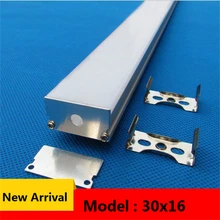 10-40 шт./лот 40 дюймов 1 м 30 мм широкий светодиодный алюминиевый профиль, плоский 16 мм Высокий светодиодный канал освещения, подвесной 24 мм корпус полосы