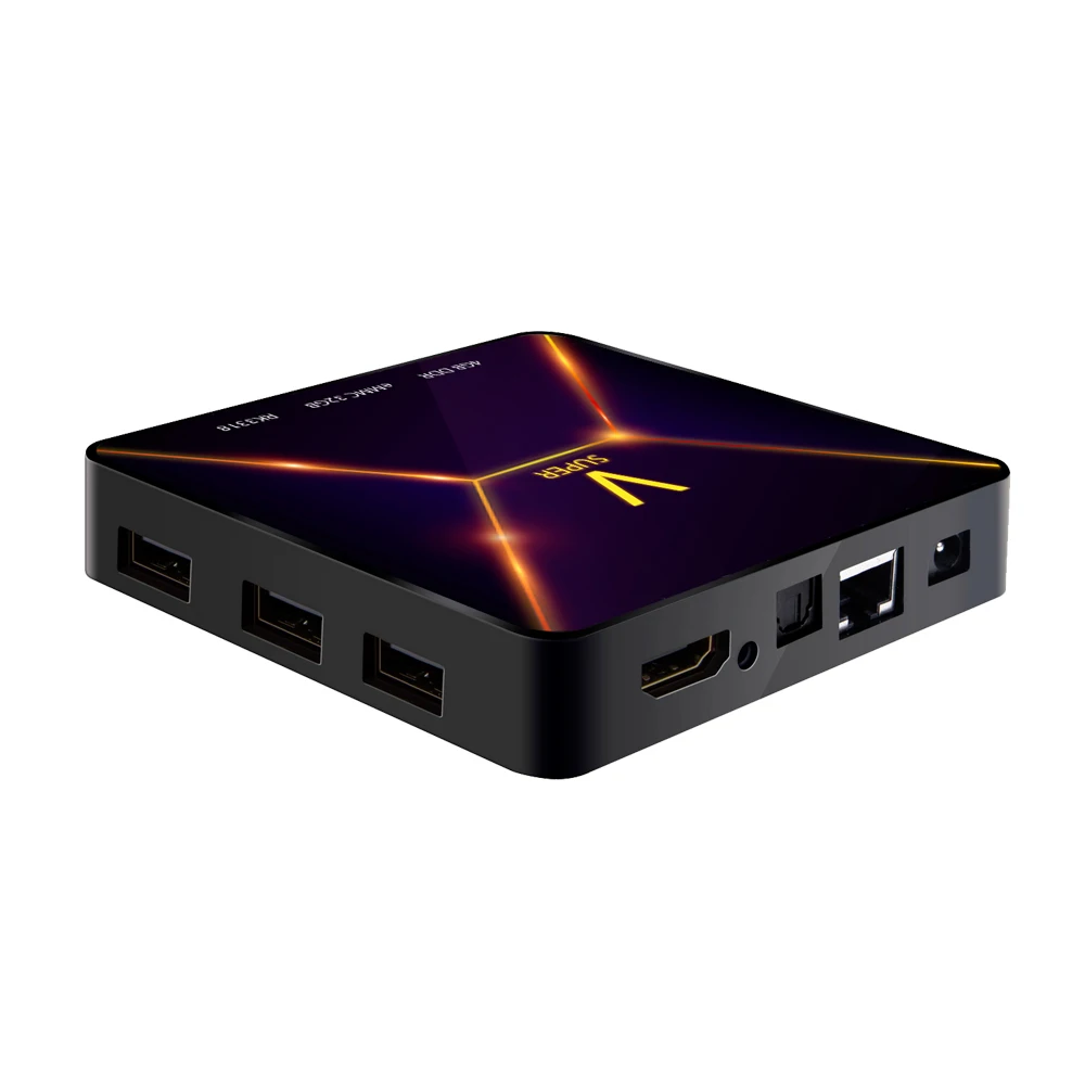  New Android 9.0 TV Box RK3318 Ram 4GB Rom 32GB Smart Internet Set Top Box 2.4G WIFI Bluetooth Suppo
