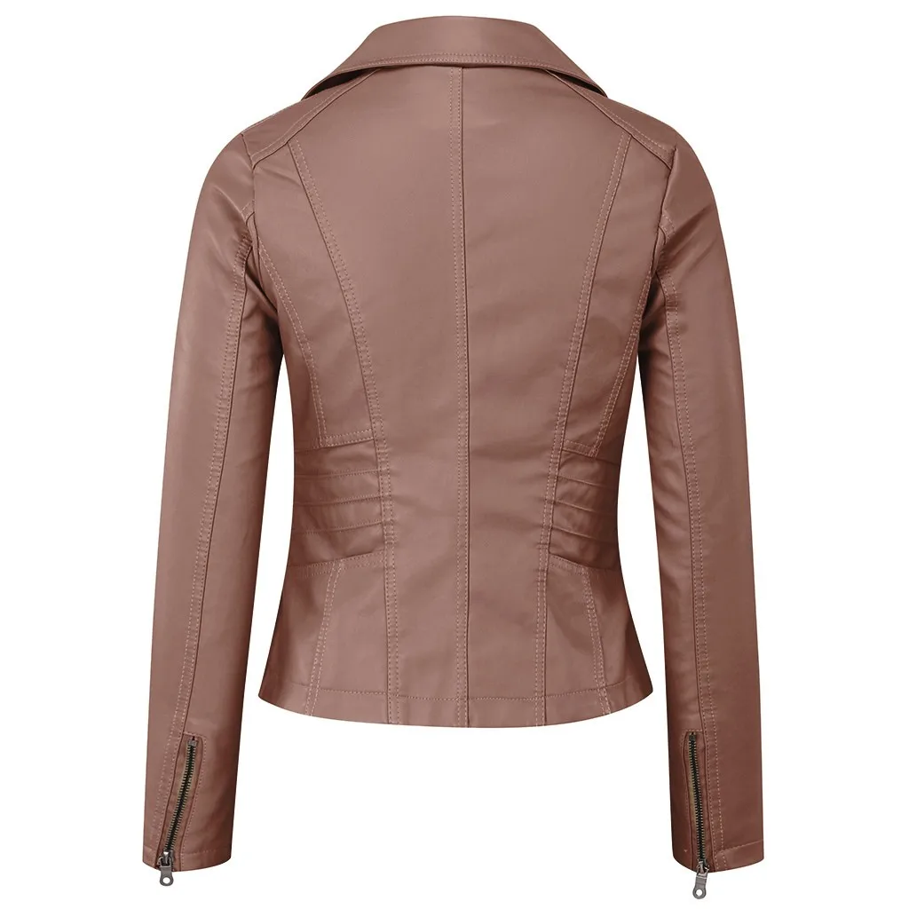 Abrigos mujer invierno зимнее пальто женское короткое пальто куртка из искусственной кожи пальто на молнии Верхняя одежда с карманами manteau femme