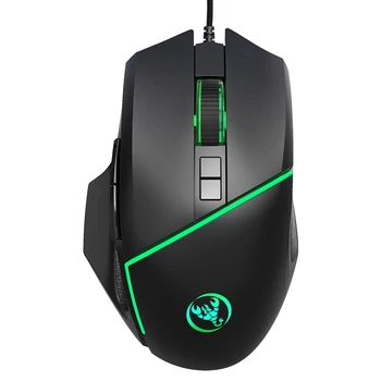 

HOT-HXSJ Wired Gaming Mouse 6400DPI Adjustable LED Optical 7 Buttons USB Gamer Computer Mice for PC USB Wired Computer Mouse