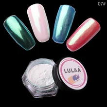 LULAA 1 коробка Волшебная зеркальная пудра для ногтей художественная оболочка пыль маникюр Дизайн ногтей Блеск хромированная пудра украшения для ногтей TSLM1
